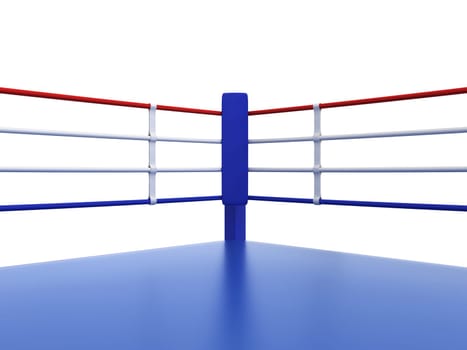 Boxing ring. 3d illustration isolated on white background