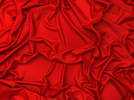 Smooth satin drapery. 3d background