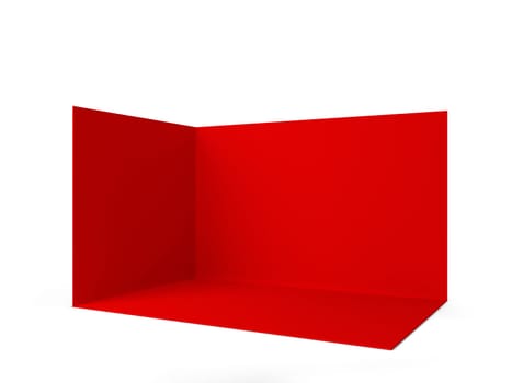Simple trade show booth. 3d illustration isolated on white background