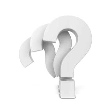 Question mark symbols. 3d illustration isolated on white background
