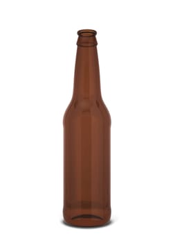 Beer bottle. 3d illustration isolated on white background
