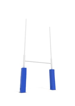 Rugby posts. 3d illustration isolated on white background