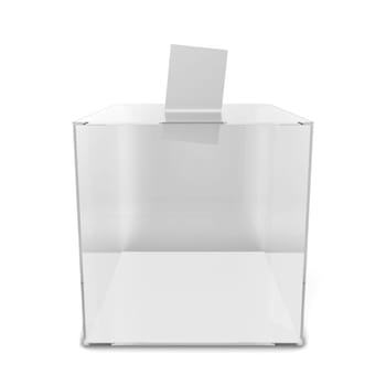 Ballot box. 3d illustration isolated on white background