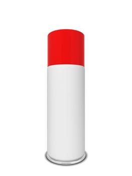 Blank aerosol package. 3d illustration isolated on white background