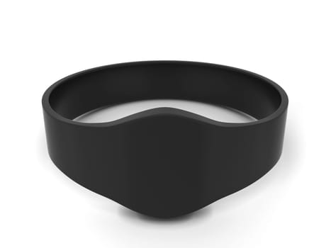 Rfid bracelet. 3d illustration isolated on white background