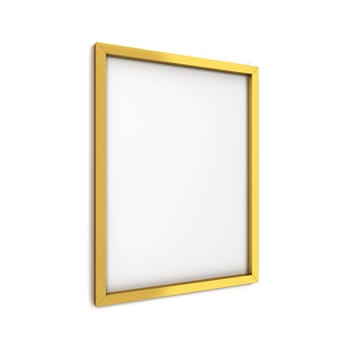 Blank frame mockup. 3d illustration isolated on white background