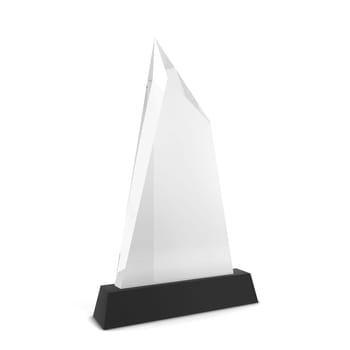 Glass award. 3d illustration isolated on white background