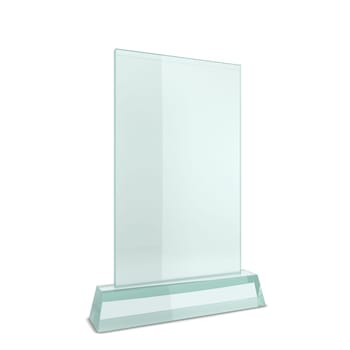Glass award. 3d illustration isolated on white background