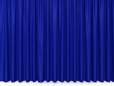 Theater curtains. 3d illustration isolated on white background