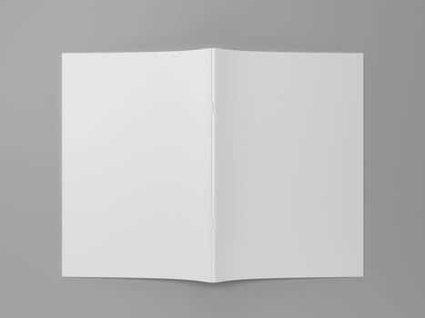 Blank magazine. 3d illustration on gray background