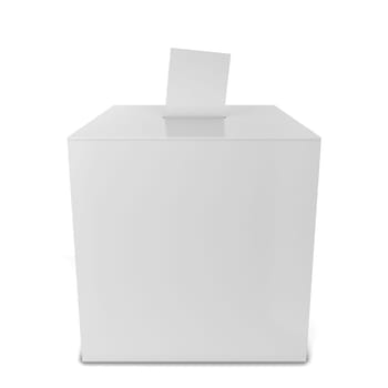 Ballot box. 3d illustration isolated on white background