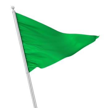 Triangle flag. 3d illustration isolated on white background