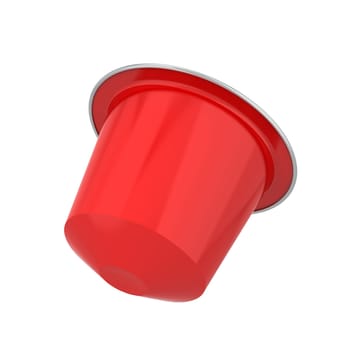 Coffee capsule. 3d illustration isolated on white background