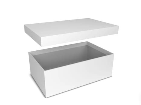Shoe box. 3d illustration isolated on white background