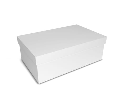 Shoe box. 3d illustration isolated on white background