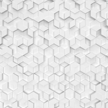 Hexagons made of rhombuses. 3d background
