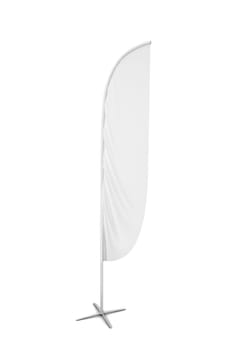 Blank feather flag banner. 3d illustration isolated on white background