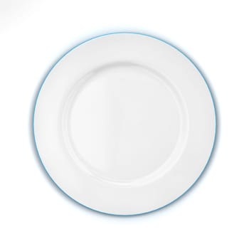 Empty plate. 3d illustration isolated on white background