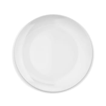 Empty plate. 3d illustration isolated on white background
