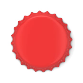 Blank bottle cap. 3d illustration isolated on white background