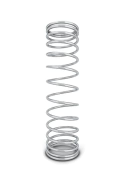 Metal spring. 3d illustration isolated on white background