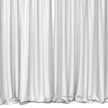 Theater curtains. 3d illustration isolated on white background