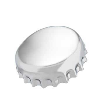 Blank bottle cap. 3d illustration isolated on white background