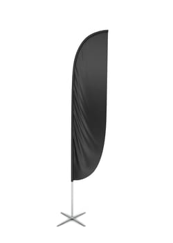 Blank feather flag banner. 3d illustration isolated on white background