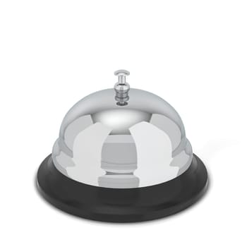 Hotel service bell. 3d illustration isolated on white background