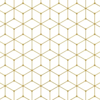 Abstract hexagon pattern. 3d illustration isolated on white background