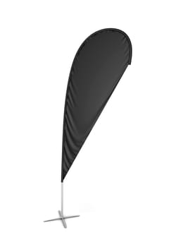 Blank teardrop banner flag. 3d illustration isolated on white background
