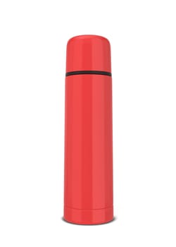 Thermos for hot drinks. 3d illustration isolated on white background