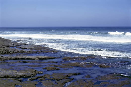 Coast of Pacific Ocean in California
