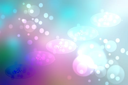 A festive abstract Happy New Year or Christmas background and with color blurred bokeh lights.