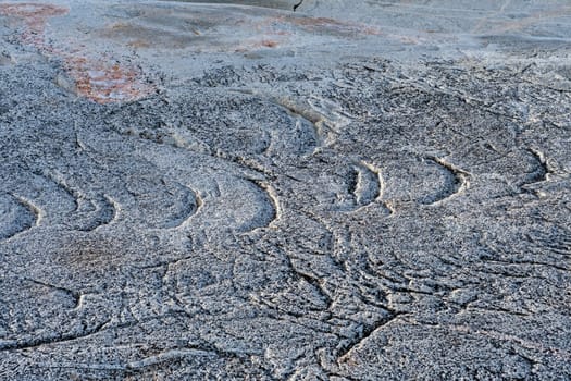 Glacial Chatter Marks on Barren Rock near the Eqip Sermia Glacier in Western Greenland