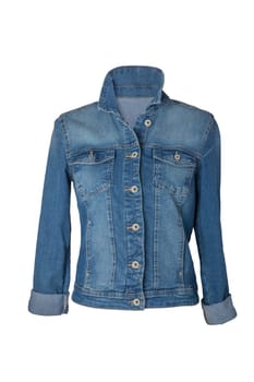 Women jackets. Woman jeans jacket isolated on a white background. Women fashion.