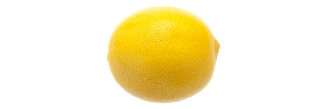 Creative layout made of one lemon. Food concept. Lemon on white background.