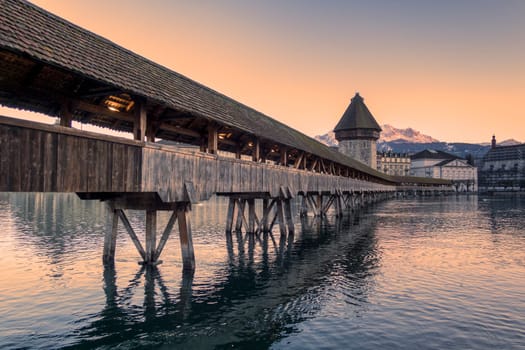Lucerne. Image of Lucerne, Switzerland during twilight blue hour.