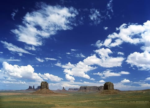 View of  Monument Valley in Arizona