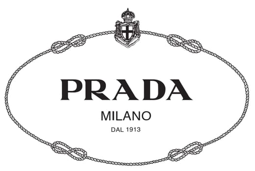 PRADA milano logo fashion luxury brand italy clothes illustration
