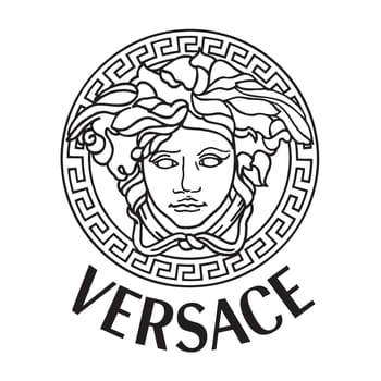 Versace Medusa logo fashion luxury brand clothes illustration