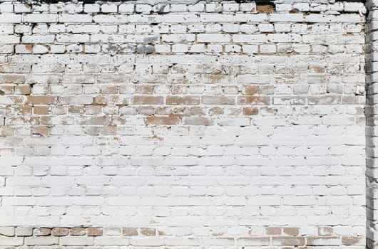 Old white brick wall texture. Brickwork background.