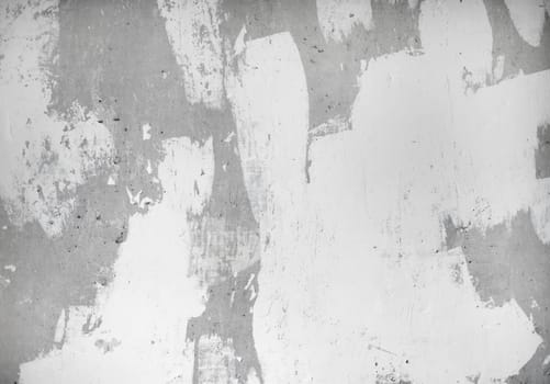 Gray concrete wall and white putty texture. Cement background.
