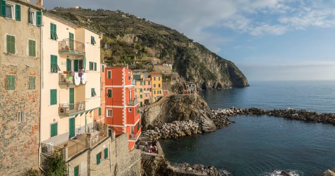 Village of Manarola, on the Cinque Terre coast of Italy