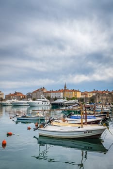 Budva, Montenegro - April 2018 : Yachts and boats moored in the port in Budva town
