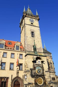 Astronomical Clock on Old Town Square in Prague, Czech Republic