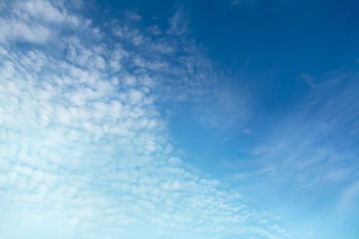 Blue sky with cloud, clean energy power, clear weather background