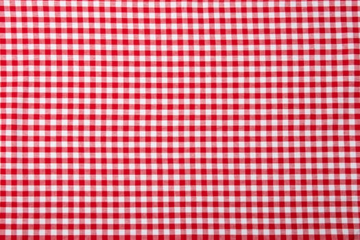 Red and white checkered napkin. Kitchen accessories.