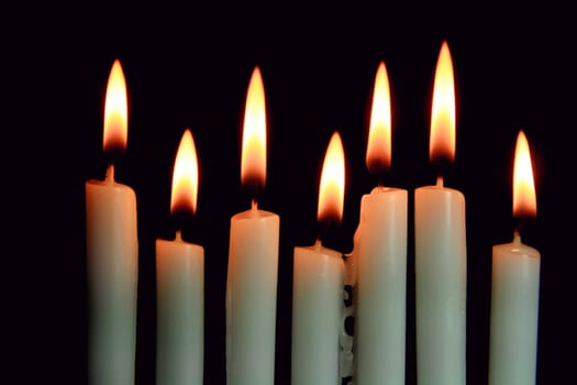 seven lights for Christmas
