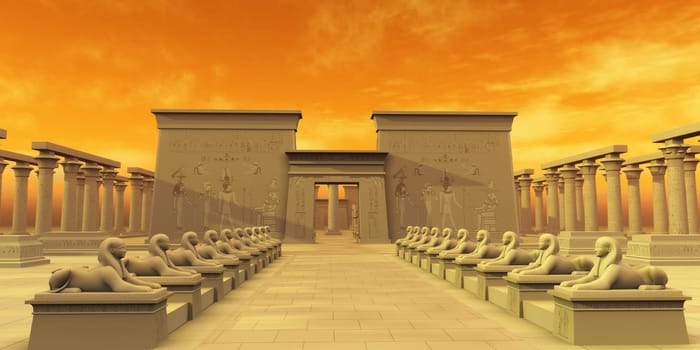 The ancient Egyptian civilization erected many temples to worship their gods. This one is dedicated to their god called Isis.